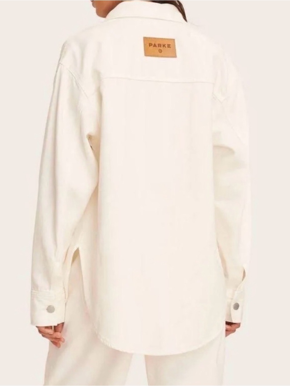Parke Ivory Oversized Jean Jacket